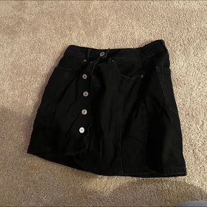 black jean skirt